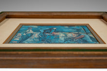 Load image into Gallery viewer, Mid-Century Modern Print of 'Fisherman' by Israeli Artist Margot Lange Ascheim, West Germany, c. 1960's-ABT Modern