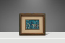 Load image into Gallery viewer, Mid-Century Modern Print of 'Fisherman' by Israeli Artist Margot Lange Ascheim, West Germany, c. 1960's-ABT Modern