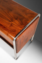 Load image into Gallery viewer, Mid-Century Modern Record Cabinet in Teak w/ Chrome Legs After Ste Marie & Laurent, Canada, c. 1970's-ABT Modern