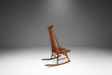Load image into Gallery viewer, Mid-Century Modern Rocking Chair in Solid Walnut & Rattan by Arthur Umanoff for Washington Woodcraft, USA, c. 1960's-ABT Modern