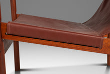 Load image into Gallery viewer, Mid-Century Modern "Roxinho" Sling Lounge Chair in Leather & Teak by Michel Arnoult for Mobilia Cotemporânea, Argentina, c. 1970s-ABT Modern