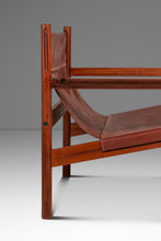 Load image into Gallery viewer, Mid-Century Modern "Roxinho" Sling Lounge Chair in Leather & Teak by Michel Arnoult for Mobilia Cotemporânea, Argentina, c. 1970s-ABT Modern