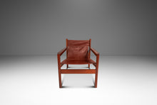Load image into Gallery viewer, Mid-Century Modern "Roxinho" Sling Lounge Chair in Leather & Teak by Michel Arnoult for Mobilia Cotemporânea, Argentina, c. 1970s-ABT Modern