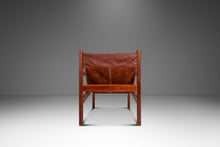 Load image into Gallery viewer, Mid-Century Modern "Roxinho" Sling Lounge Chair in Leather & Teak by Michel Arnoult for Mobilia Cotemporânea, Argentina, c. 1970s-ABT Modern