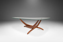Load image into Gallery viewer, Mid-Century Modern Sculptural Coffee Table in Walnut w/ Kidney-Shaped Glass Top by Forest Wilson, USA, c. 1960's-ABT Modern