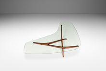Load image into Gallery viewer, Mid-Century Modern Sculptural Coffee Table in Walnut w/ Kidney-Shaped Glass Top by Forest Wilson, USA, c. 1960's-ABT Modern