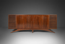 Load image into Gallery viewer, Mid Century Modern Sculptural Credenza / Stereo Cabinet in Walnut in the Manner of Vladimir Kagan, USA, c 1960s-ABT Modern