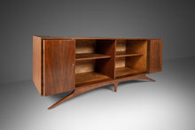 Load image into Gallery viewer, Mid Century Modern Sculptural Credenza / Stereo Cabinet in Walnut in the Manner of Vladimir Kagan, USA, c 1960s-ABT Modern