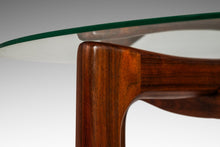 Load image into Gallery viewer, Mid-Century Modern Side / Accent Table in Walnut w/ Glass Top by Adrian Pearsall for Craft Associates, USA, c. 1960's-ABT Modern