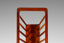 Load image into Gallery viewer, Mid-Century Modern Spindle Magazine Rack / Book Rack in Solid Black Cherry Wood, USA, c. 1960s-ABT Modern