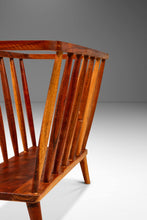 Load image into Gallery viewer, Mid-Century Modern Spindle Magazine Rack / Book Rack in Solid Black Cherry Wood, USA, c. 1960s-ABT Modern