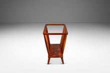 Load image into Gallery viewer, Mid-Century Modern Spindle Magazine Rack / Book Rack in Solid Black Cherry Wood, USA, c. 1960s-ABT Modern