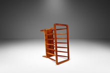 Load image into Gallery viewer, Mid-Century Modern Spindle Magazine Rack / Book Rack in Solid Black Cherry Wood, USA, c. 1960s-ABT Modern