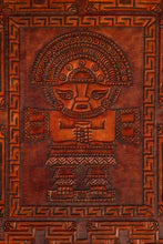Load image into Gallery viewer, Mid-Century Modern Tooled Embossed Leather Sling Ottoman / Footstool in Original Condition by Angel Pazmino, Ecuador, c. 1960s-ABT Modern