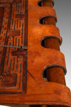 Load image into Gallery viewer, Mid-Century Modern Tooled Embossed Leather Sling Ottoman / Footstool in Original Condition by Angel Pazmino, Ecuador, c. 1960s-ABT Modern