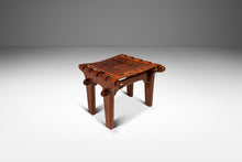 Load image into Gallery viewer, Mid-Century Modern Tooled Embossed Leather Sling Ottoman / Footstool in Original Condition by Angel Pazmino, Ecuador, c. 1960s-ABT Modern