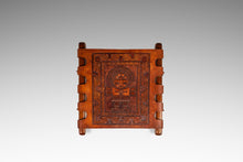 Load image into Gallery viewer, Mid-Century Modern Tooled Embossed Leather Sling Ottoman / Footstool in Original Condition by Angel Pazmino, Ecuador, c. 1960s-ABT Modern
