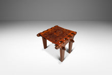 Load image into Gallery viewer, Mid-Century Modern Tooled Embossed Leather Sling Ottoman / Footstool in Original Condition by Angel Pazmino, Ecuador, c. 1960s-ABT Modern