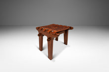 Load image into Gallery viewer, Mid-Century Modern Tooled Embossed Leather Sling Ottoman / Footstool in Original Condition by Angel Pazmino, Ecuador, c. 1960s-ABT Modern