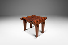 Load image into Gallery viewer, Mid-Century Modern Tooled Embossed Leather Sling Ottoman / Footstool in Original Condition by Angel Pazmino, Ecuador, c. 1960s-ABT Modern