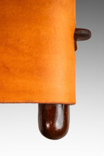 Load image into Gallery viewer, Mid-Century Modern Tooled Leather Sling Ottoman / Footstool by Angel Pazmino, Ecuador, c. 1960s-ABT Modern