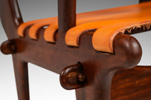 Load image into Gallery viewer, Mid-Century Modern Tooled Leather Sling / Safari Lounge Chair & Ottoman Set by Angel Pazmino, Ecuador, c. 1960s-ABT Modern