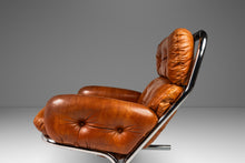 Load image into Gallery viewer, Mid-Century Modern Tubular Chair & Ottoman Set in Chrome and Original Leather by Milo Baughman for Directional, USA, c. 1960s-ABT Modern