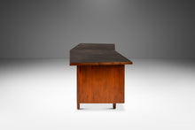 Load image into Gallery viewer, Mid-Century Modern V-Shaped Walnut Executive Desk w/ Black Leather Top After Harvey Probber, USA, c. 1960s-ABT Modern