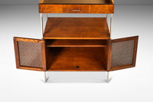 Load image into Gallery viewer, Mid-Century Modern Wall Unit / Bookcase / Display Cabinet in Walnut & Stainless Steel by Jack Cartwright for Founders, USA, c. 1960s-ABT Modern