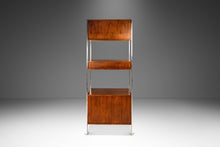 Load image into Gallery viewer, Mid-Century Modern Wall Unit / Bookcase / Display Cabinet in Walnut & Stainless Steel by Jack Cartwright for Founders, USA, c. 1960s-ABT Modern