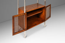 Load image into Gallery viewer, Mid-Century Modern Wall Unit / Bookcase / Display Cabinet in Walnut & Stainless Steel by Jack Cartwright for Founders, USA, c. 1960s-ABT Modern