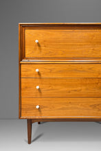 Load image into Gallery viewer, Mid Century Modern Walnut Tall Boy Five Drawer Dresser by Kipp Stewart for Drexel Declaration, USA, c. 1960s-ABT Modern