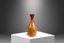 Load image into Gallery viewer, Mid-Century Modern Wood-Turned Hand Sculpted Vase in Solid Teak & Burlwood, USA, c. 1970's-ABT Modern