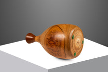 Load image into Gallery viewer, Mid-Century Modern Wood-Turned Hand Sculpted Vase in Solid Teak & Burlwood, USA, c. 1970's-ABT Modern