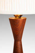 Load image into Gallery viewer, Mid-Century Modern Wood-Turned Hourglass Table Lamp in Solid Walnut Attributed to Phillip Lloyd Powell, USA, c. 1960's-ABT Modern
