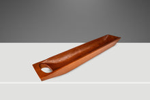 Load image into Gallery viewer, Mid-Century Organic Modern Elongated Serving Tray / Catch-All Hand-Carved from Solid Teak, c. 1970s-ABT Modern