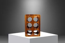 Load image into Gallery viewer, Mid-Century Organic Modern Minimalist "Domino" Wine Rack in Solid Monkey Pod Wood, USA, c. 1970s-ABT Modern