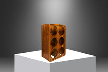 Load image into Gallery viewer, Mid-Century Organic Modern Minimalist "Domino" Wine Rack in Solid Monkey Pod Wood, USA, c. 1970s-ABT Modern