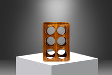 Load image into Gallery viewer, Mid-Century Organic Modern Minimalist "Domino" Wine Rack in Solid Monkey Pod Wood, USA, c. 1970s-ABT Modern