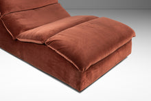 Load image into Gallery viewer, Mid-Century Post Modern Hollywood Regency "Wave" Chaise Lounge in Salmon Pink Velvet, USA, c. 1986-ABT Modern