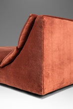 Load image into Gallery viewer, Mid-Century Post Modern Hollywood Regency "Wave" Chaise Lounge in Salmon Pink Velvet, USA, c. 1986-ABT Modern