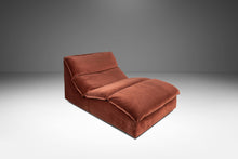 Load image into Gallery viewer, Mid-Century Post Modern Hollywood Regency "Wave" Chaise Lounge in Salmon Pink Velvet, USA, c. 1986-ABT Modern