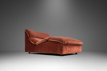 Load image into Gallery viewer, Mid-Century Post Modern Hollywood Regency "Wave" Chaise Lounge in Salmon Pink Velvet, USA, c. 1986-ABT Modern