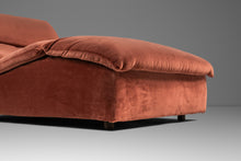 Load image into Gallery viewer, Mid-Century Post Modern Hollywood Regency "Wave" Chaise Lounge in Salmon Pink Velvet, USA, c. 1986-ABT Modern