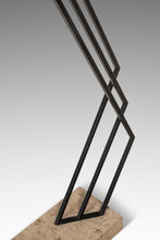 Load image into Gallery viewer, Mid-Century Post Modern Italian Cantilever Freestanding 6 Foot Floor Lamp with Travertine Base, Italy, c. 1980s-ABT Modern