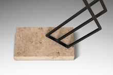 Load image into Gallery viewer, Mid-Century Post Modern Italian Cantilever Freestanding 6 Foot Floor Lamp with Travertine Base, Italy, c. 1980s-ABT Modern