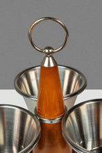 Load image into Gallery viewer, Mid-Century Scandinavian Condiment Carousel in Oak and Stainless Steel by STAKO w/ Complementary Mortar & Pestel, Sweden, c. 1960s-ABT Modern