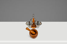 Load image into Gallery viewer, Mid-Century Scandinavian Condiment Carousel in Oak and Stainless Steel by STAKO w/ Complementary Mortar & Pestel, Sweden, c. 1960s-ABT Modern