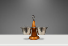 Load image into Gallery viewer, Mid-Century Scandinavian Condiment Carousel in Oak and Stainless Steel by STAKO w/ Complementary Mortar & Pestel, Sweden, c. 1960s-ABT Modern