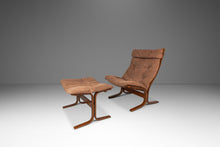 Load image into Gallery viewer, Mid-Century Scandinavian Modern High Back Siesta Lounge Chair & Ottoman by Igmar Relling for Westnofa, Norway, c. 1970's-ABT Modern